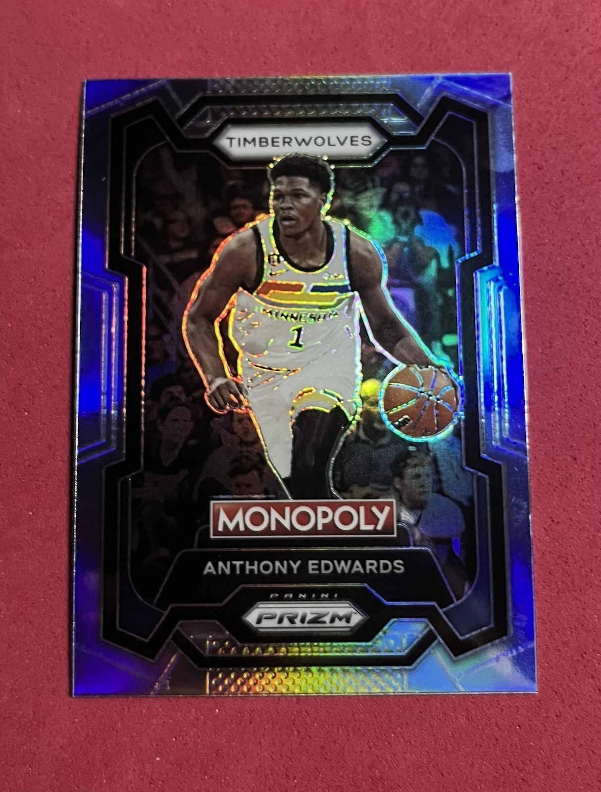 2023-24 Panini Prizm Monopoly - Anthony Edwards #52 Silver Prizm - Free Shipping