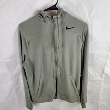 Nike Hoodie Men's M Gray Dri Fit Touch Training Full Zip Fleece Jacket 789979