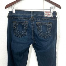 Vintage Y2k True Religion Low Rise Dark Skinny Jeans Embellished Back Pockets