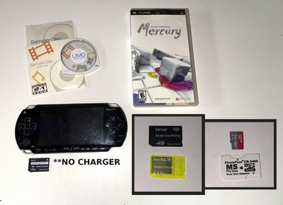 Sony PSP 1000 Black  Working CFW 6.61 ARK-4 cIPL / Mercury Game / No Charger