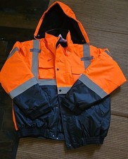 HIGH VISIBILITY WATERPROOF INSULATED REFLECTIVE ROAD WORK BOMBER SAFETY JACKET