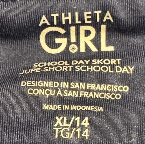 Athleta Girl School Day Skort 537430 Navy Blue Size XL (14) - Picture 7 of 10
