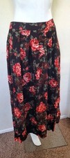 VTG Worthington Multicolor Floral Print Pleated Skirt 100 Rayon Sz 14 USA Made