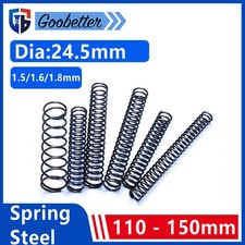 1.5/1.6/1.8mm Wire Dia Spring Steel Compression Springs Length 110 - 150mm Black