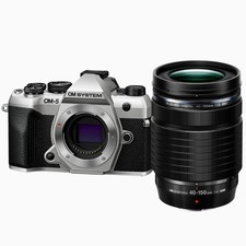 OM SYSTEM OM-5 Mark II Mirrorless Camera Silver 40-150mm f/4 PRO Lens Bundle