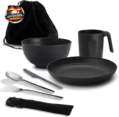 Camping Utensilien,  Camping Mess Kit Für Reisen, Camping, Picknick, Outdoor, Ca - Bild 1 von 4