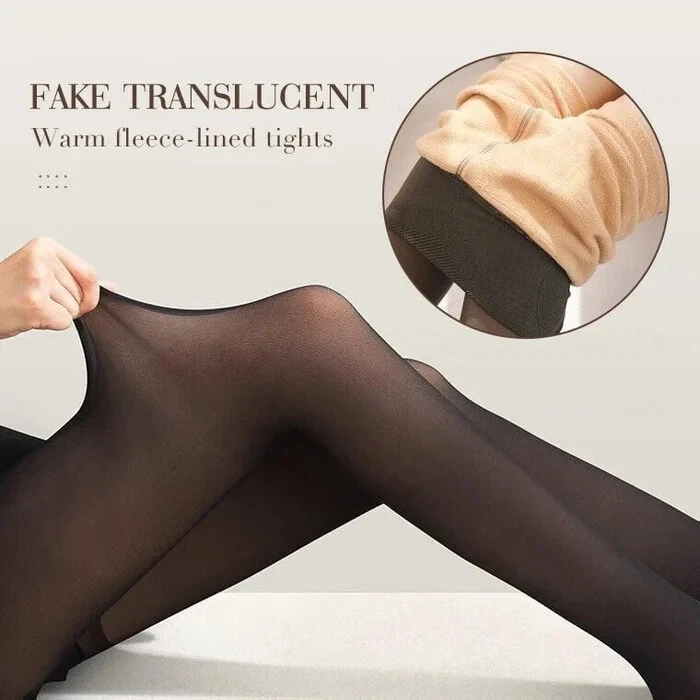 Women Thick Warm Winter Double Lined Stretch Thermal Fleece Tights  Pantyhose UK*