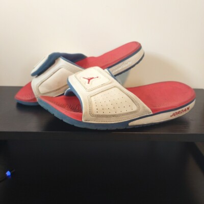 Nike Air Jordan Hydro Retro Slides 854556-100 Size Men Red White Blue  Sandal