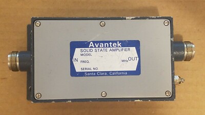 Avantek ADP-3N RF Microwave Amplifier Type-N(f) 30-300MHz +24VDC Power Amp #154