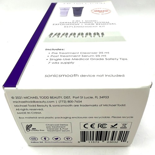Michael Todd Beauty 2-in-1 Sonic Dermaplaning At Home 8 Count Replenishment Kit - 第 4/4 張圖片