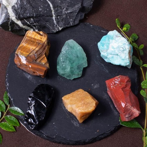 Mezcla de piedras ásperas a granel de Madagascar de 3 libras - piedras crudas naturales grandes de 1" cristal - Imagen 7 de 8