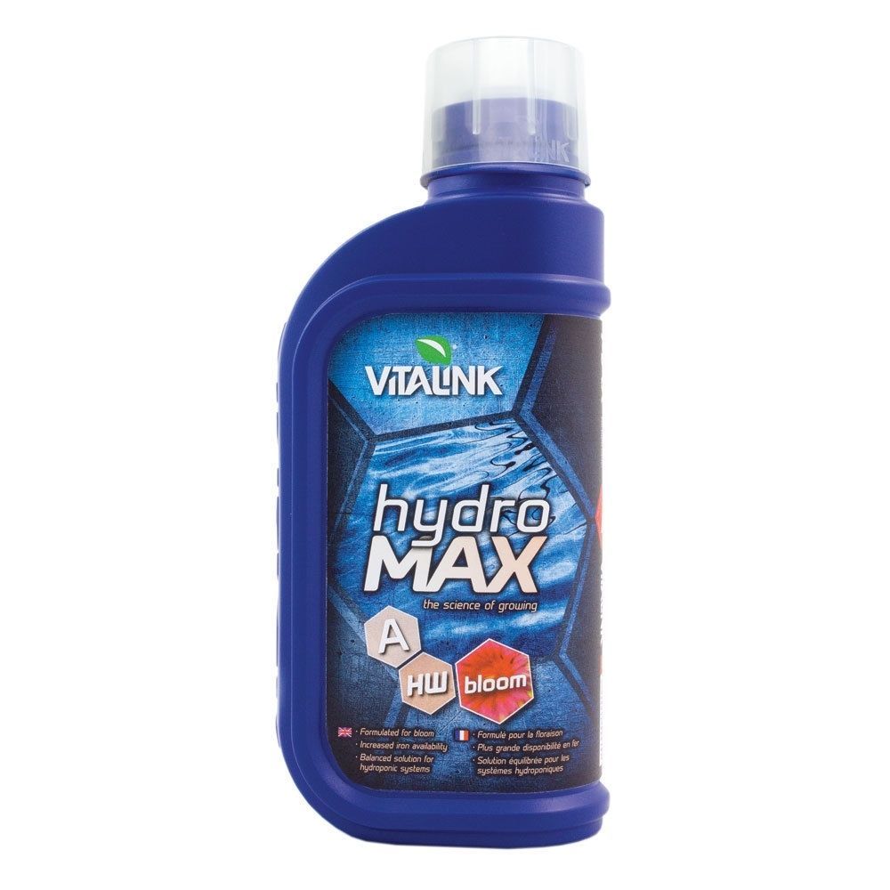 Vitalink Hydro MAX Bloom A+B 1L - Hydroponics - HARD WATER - Vitalink Reseller