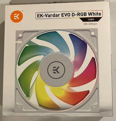 EKWB EK-Vardar EVO 120ER 120mm Fan, Digital RGB, 2200 RPM, White