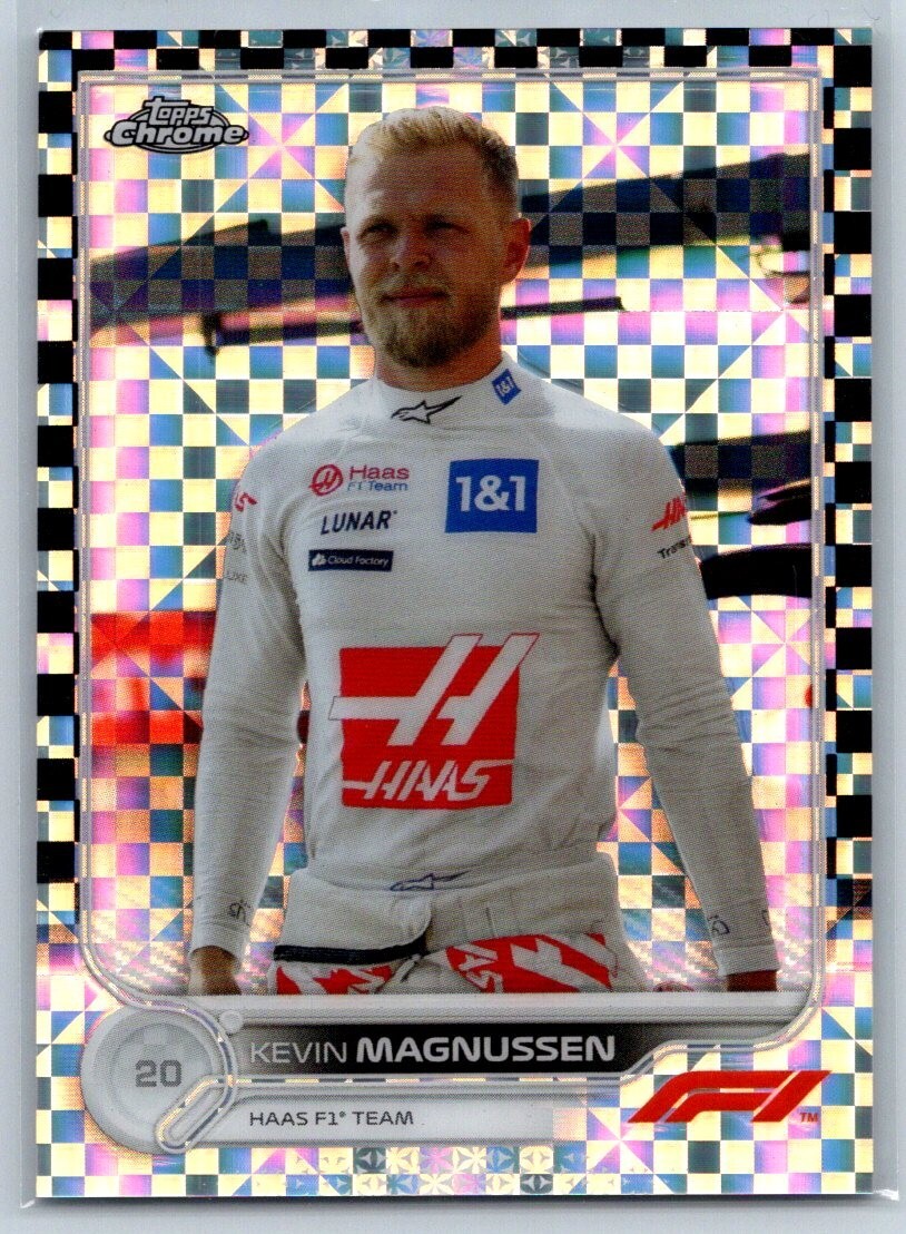 2022 Topps Chrome F1 Checker Flag Kevin Megnussen | eBay
