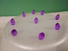 63 Purple Mini Twist Pin Lights For Ceramic Christmas Tree.  1/16" Stem Diameter