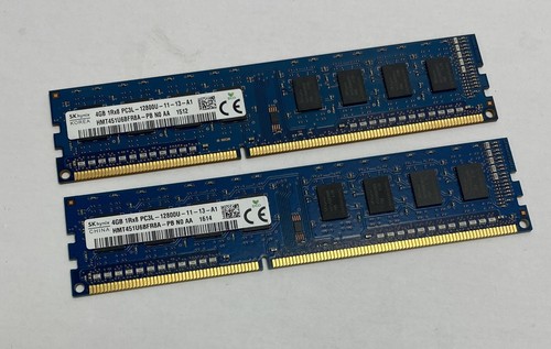 8GB (2 x 4GB) SK Hynix HMT451U6BFR8A-PB N0 AA PC3L-12800U DDR3 Computer Memory