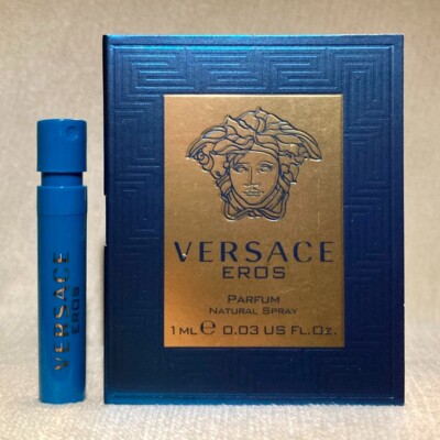 Versace Eros Parfum Sample Spray .03oz, 1ml New in Card