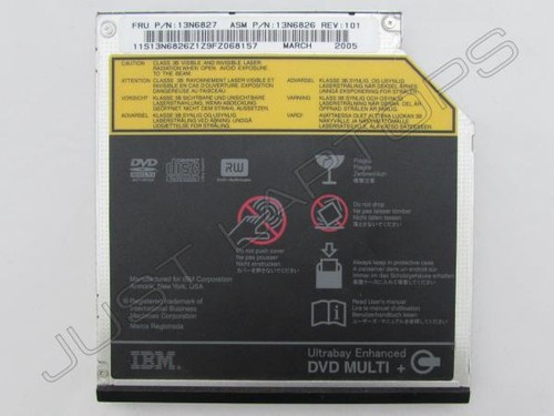 IBM Ultrabay Enhanced DVD Multi + Optical Drive CD-RW DVD-RW 13N6826 13N6827
