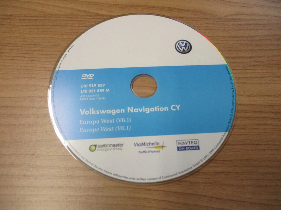 Navi Navigation DVD Karte Europe Deutschland 2009 VW Passat Tiguan 1T0919859 - Bild 2 von 4