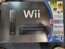 Nintendo Wii Console Black With Wii Sports  Wii Sports Resort - Open New in Box
