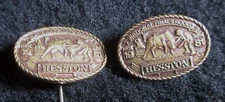 1981 Hesston National Finals Rodeo Hat Pin Lapel Pin Stick Pin Bronco Tie Tac