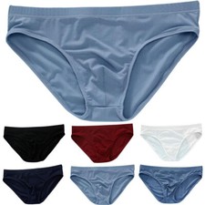 Men's Knickers Underpants Hot Solid Low Rise Briefs Panties Breathable Underwear