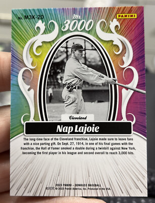 2023 Donruss Mr. 3000 Silver Rapture Insert Nap Lajoie #M3K-20 | eBay
