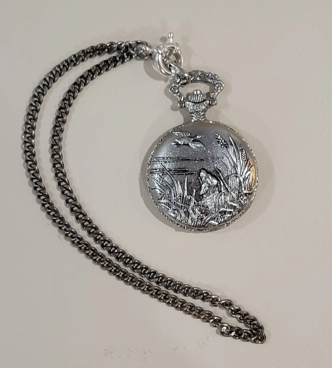Milan pocket watch hunting dog sales