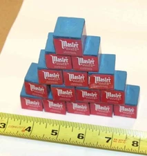 FREE SHIPPING !!! Master blue pool cue chalk - 15 cubes for 1 price - New