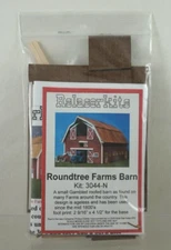 NOS RS Laser Kits ROUNDTREE FARMS BARN N Scale Laser-Cut Building Kit - 3044-N