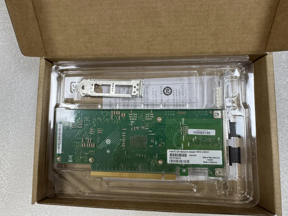 New Intel 100GbE 2Port QSFP28 Network Adapter E810-CQDA2 E810CQDA2 E810CQDA2G2P5 - Image 2 of 4