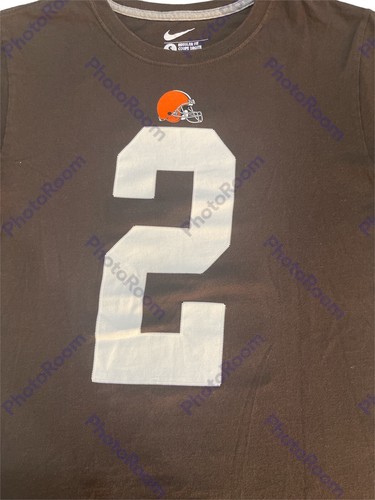Preowned Nike NFL Cleveland Browns #2 Johnny Manziel Shirt Size Small D3 - Picture 2 of 7