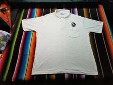 Vintage Single Stitch U.S. Costoms Aviation West Polo Shirt Size XL 22.5x27.5