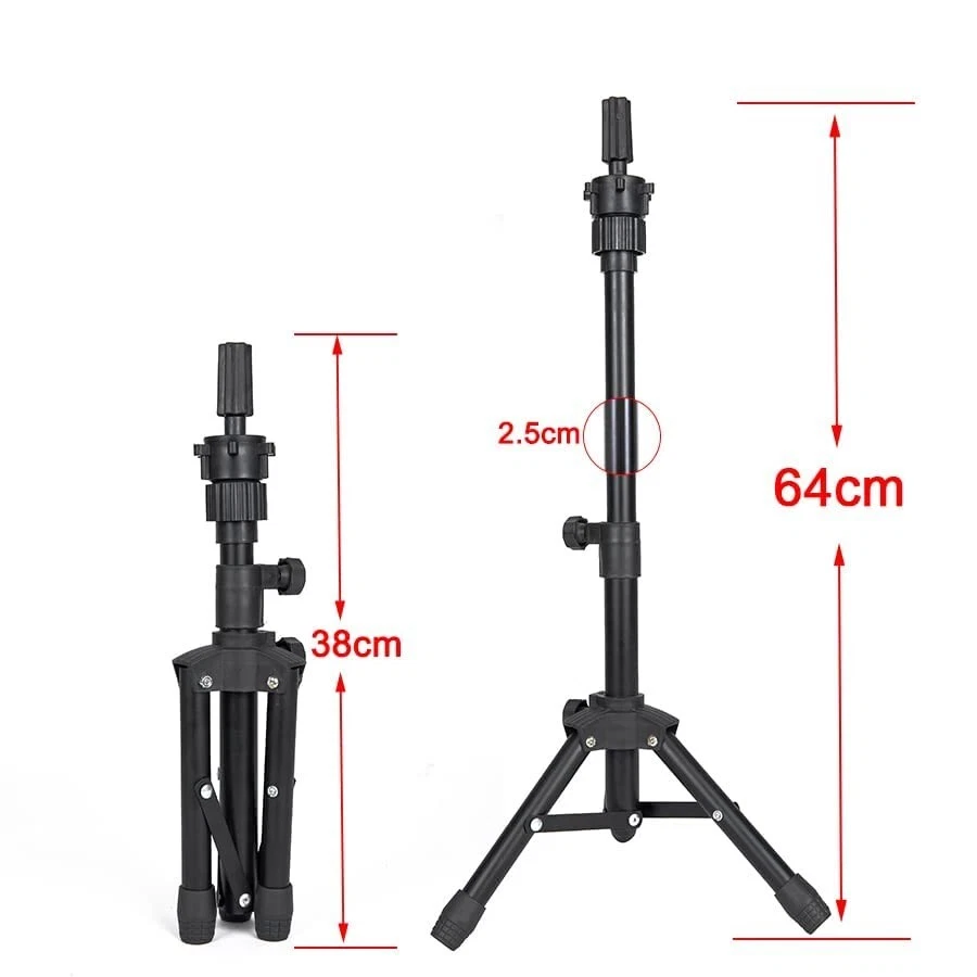 Professional Wig Tripod Stand with Adjustable Height for Salon and Training Use - Image 4 of 4