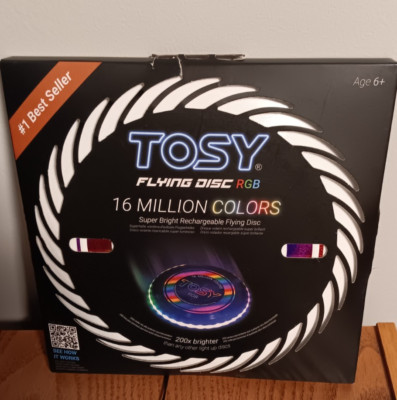 Tosy Ultimate Disc Frisbee 16 million Colors Rechargeable Flying Disc-NEW