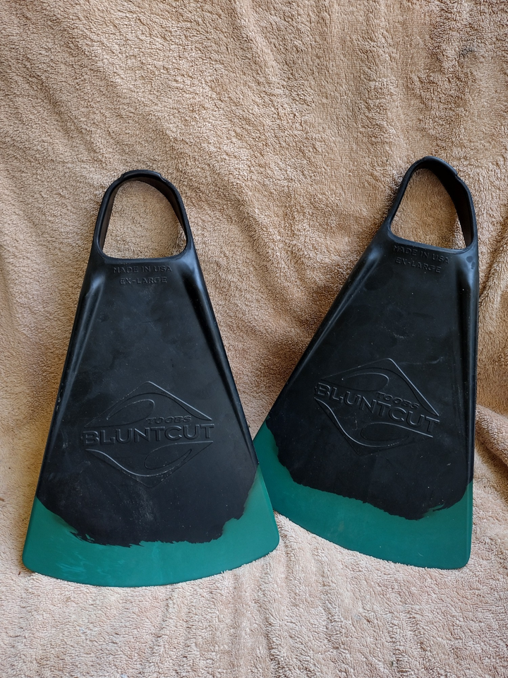 Toobs Bluntcut Bodyboarding Swim Fins XL Made In USA Black eBay