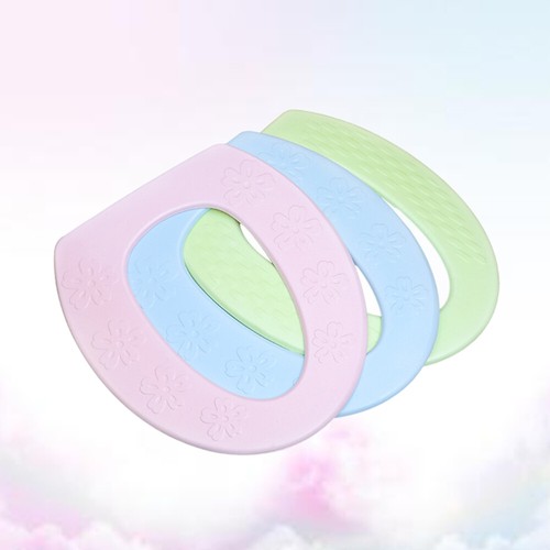 3pcs Waterproof Toilet Cover Sticky Toilet Seat Cushion Four Seasons Univeral - Picture 11 of 12