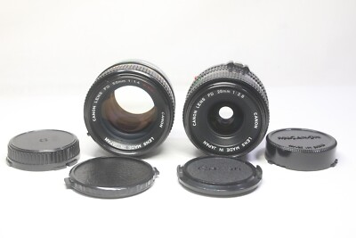 Lot of Canon FD 50mm FD 28mm Lens Made In