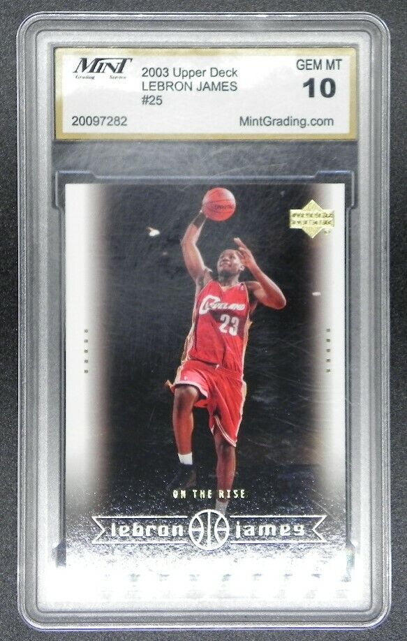 2003 LEBRON JAMES ROOKIE GEM MINT 10 ON THE RISE UPPER DECK 2003 LEBRON JAMES ROOKIE GEM MINT 10 ON THE RISE UPPER DECK