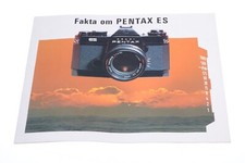   FACTS ABOUT PENTAX ES ORIGINAL PRODUCT GUIDE BROCHURE SWEDISH 124