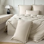 Boho Tassel Duvet Cover King Size Beige Ultra Soft Brushed Microfiber King Du...