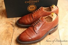 Joseph Cheaney Tan Brown Grain Leather Derby Shoes Mens UK 8 F US 9