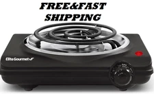 ESB100B Countertop Single Coiled Burner Electric Hot Plate, Temperature Control,