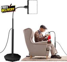 5X Floor Magnifying Glass with Light and Stand 36 LED Dimmable Floor Magnifying