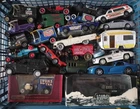 VINTAGE & LATER DIECAST TOY JOB LOT CORGI MATCHBOX LLEDO & OTHERS CARS VANS etc