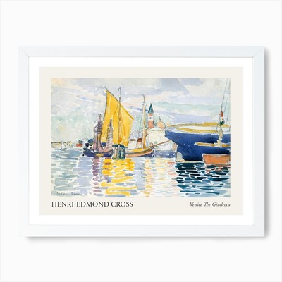 Venice The Giudecca, Henri Edmond C Framed Wall Art Poster Canvas Print Picture