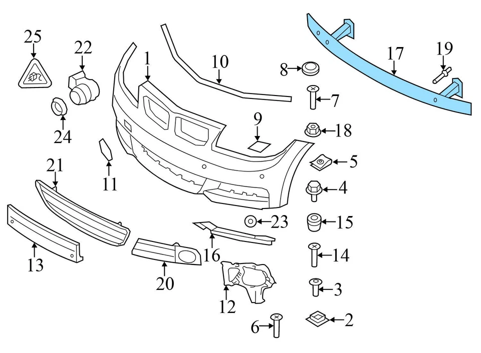 BMW Serie 1 M 2011 3,0 L - barra de refuerzo del parachoques delantero/viga de impacto Foto 4 de 4