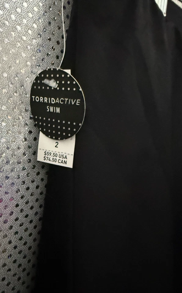 Torrid плавать юбка женщин плюс размер 2 X черный плавать юбка w карман шорты с Ярлыками - Изображение 3 из 4