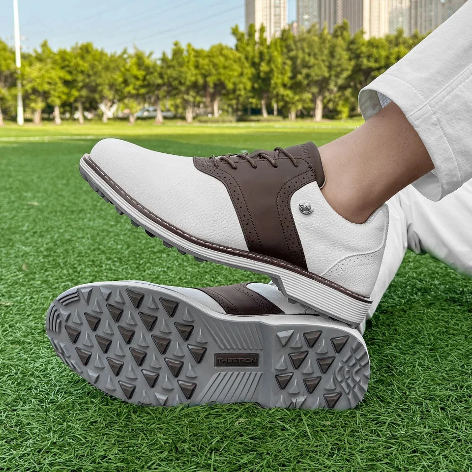 Zapatos de golf profesionales para hombres Tenis de golf clásicos Lujo Caminar Calzado suave Foto 2 de 4