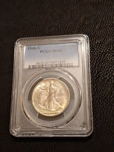 1940 S Walking Liberty Half Dollar PCGS MS62